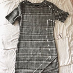 Iris black and white gingham dress